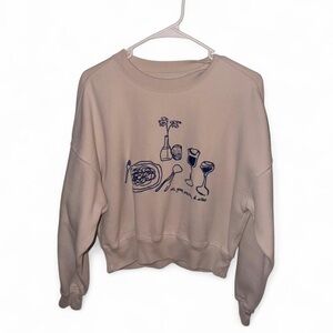 Abercrombie & Fitch Cream Pullover Sweatshirt